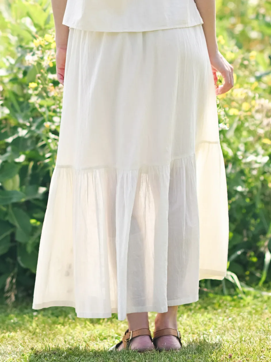 Cottage Embroidered Skirt - Ivory