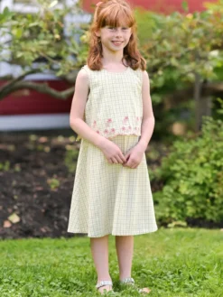 Cottage Essence Kids Dress - Sage