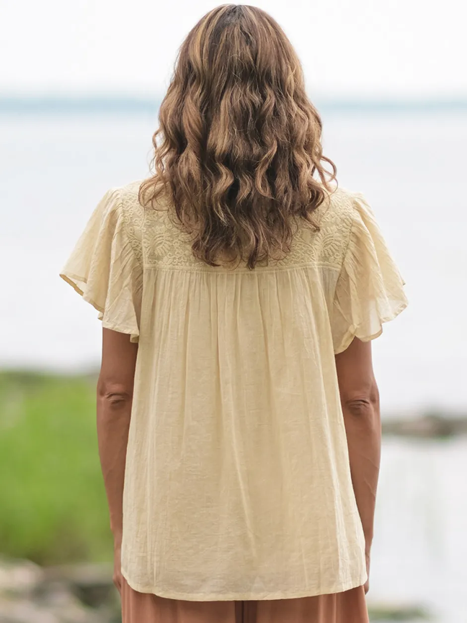 Country Road Blouse - Biscuit
