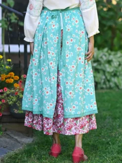 Daisy Half Pinny - Aqua