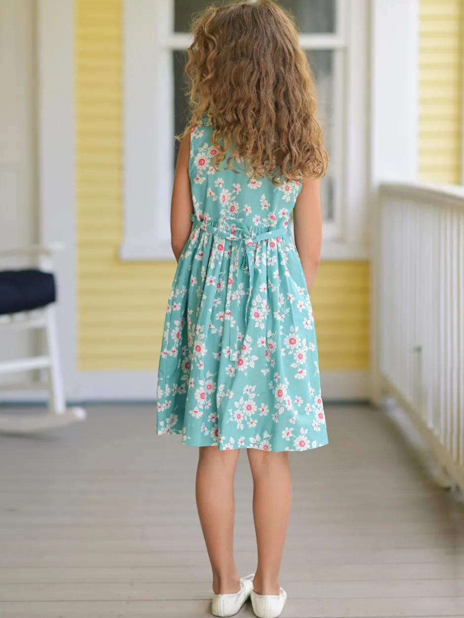 Daisy Kids Dress - Aqua