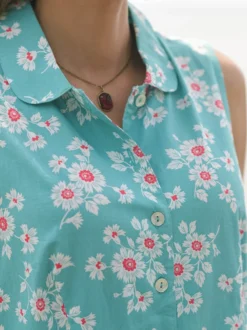 Daisy Porch Dress - Aqua