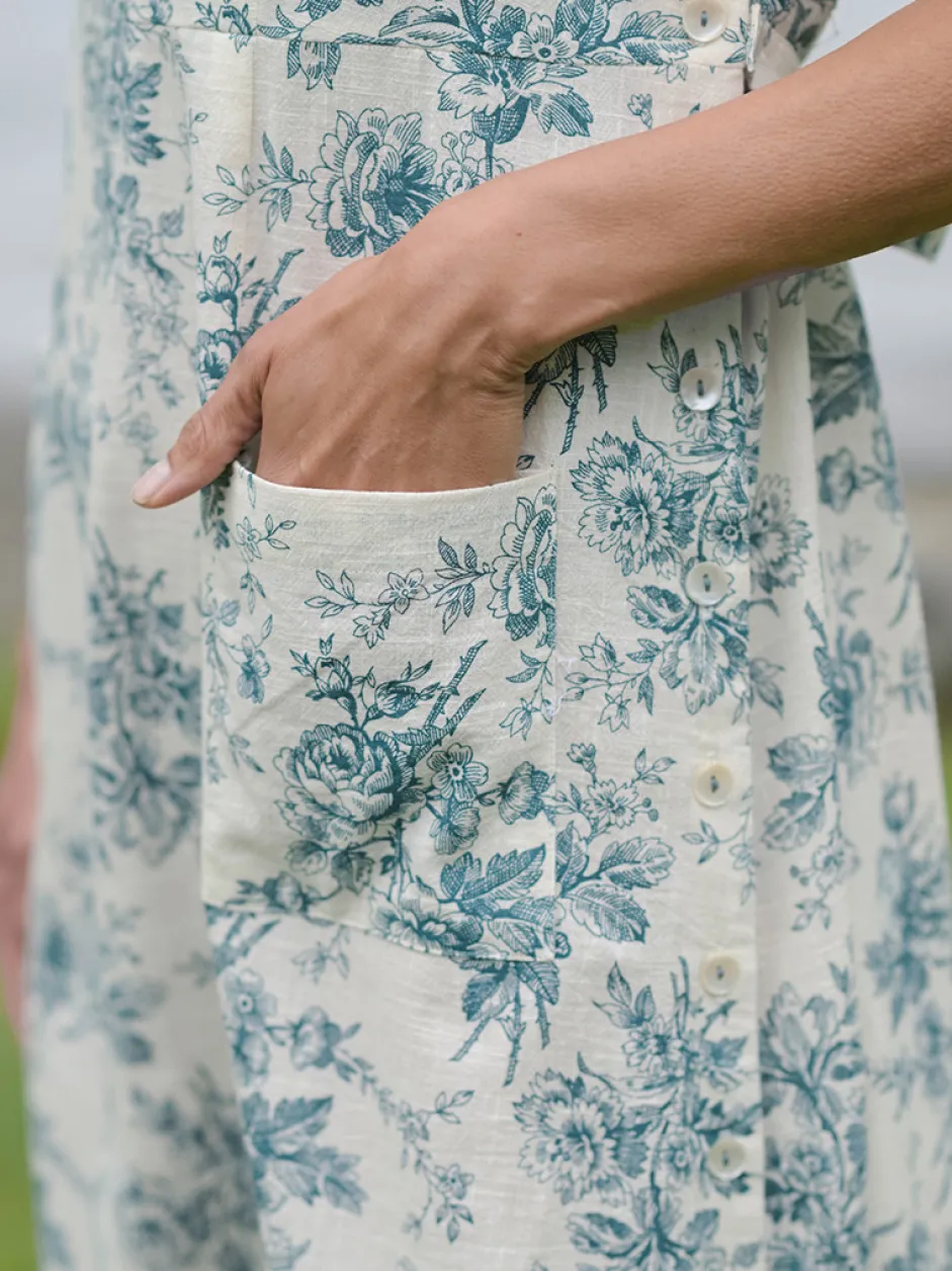 Dancing Rose Porch Dress - Ecru