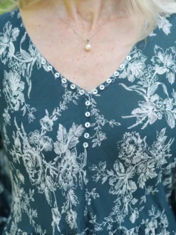 Dancing Rose Prairie Dress - Dark Teal