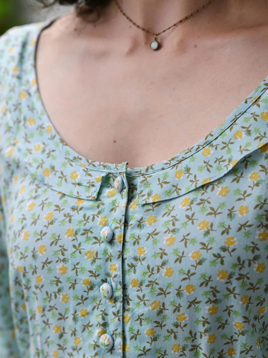 Daphne Tea Dress - Powder Blue