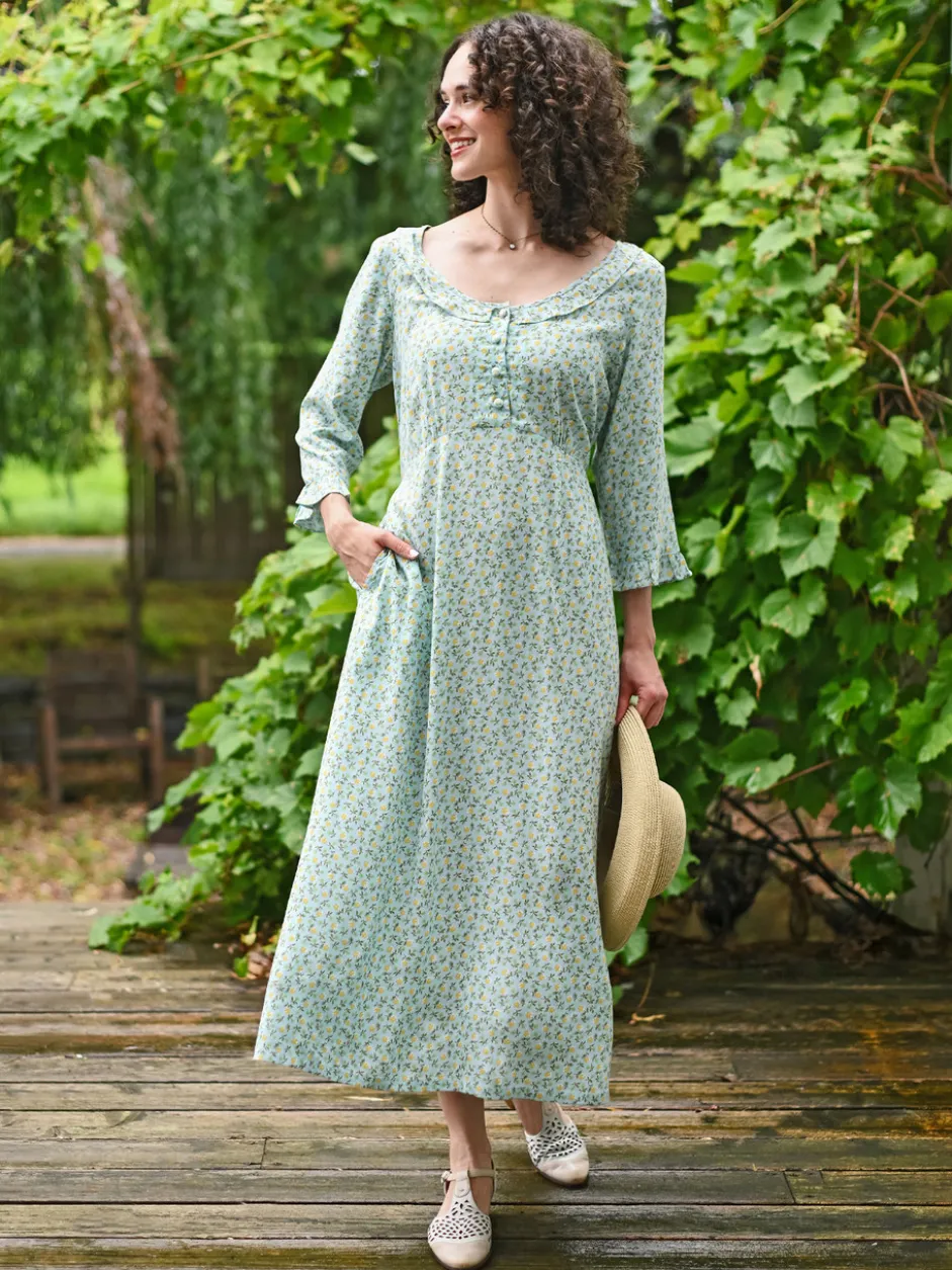 Daphne Tea Dress - Powder Blue