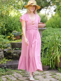 Debutante Dress - Dark Rose