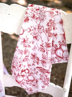 Delicate Blossom Napkin Set of 4 - Red