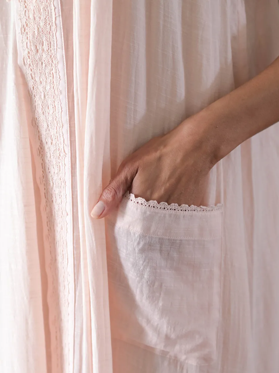 Delicate Dressing Gown - Powder Peach