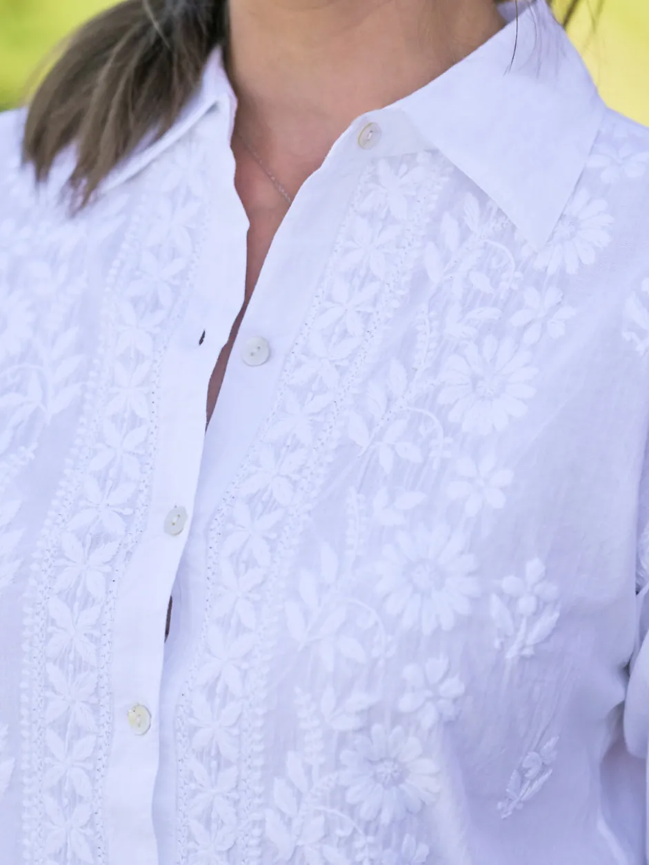 Delphinium Tunic - White