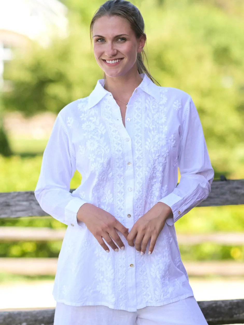 Delphinium Tunic - White