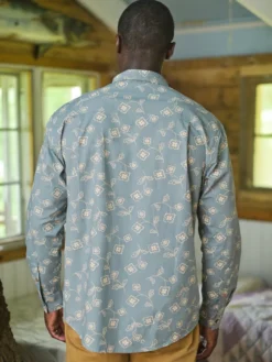 Drifting Vine Shirt - Smoke Blue