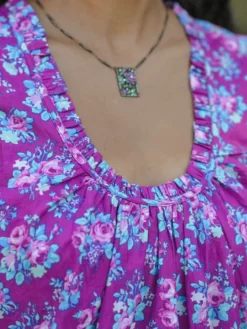 Elizabeth's Garden Blouse - Purple Orchid