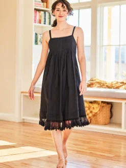 Esme Slip Nighty - Black
