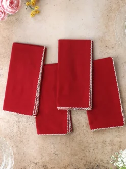 Essential Cottage Napkin Set of 4 - Red