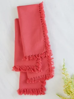 Essential Napkin Set of 4 - Coral