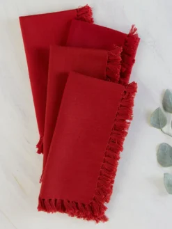 Essential Napkin Set of 4 - Red