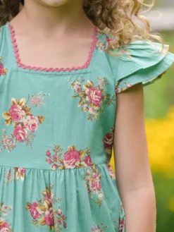 Estella Kids Dress - Aqua