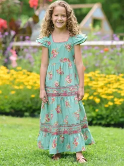 Estella Kids Dress - Aqua