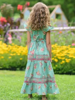 Estella Kids Dress - Aqua