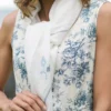 Far East Flowers Scarf - Ecru