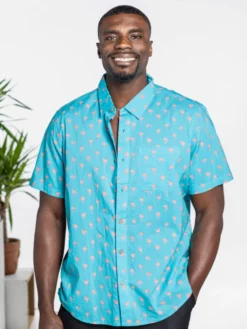 Flamingo Shirt - Turquoise