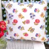 Flowers for your Heart Patchwork Cushion Cover - Red Blue