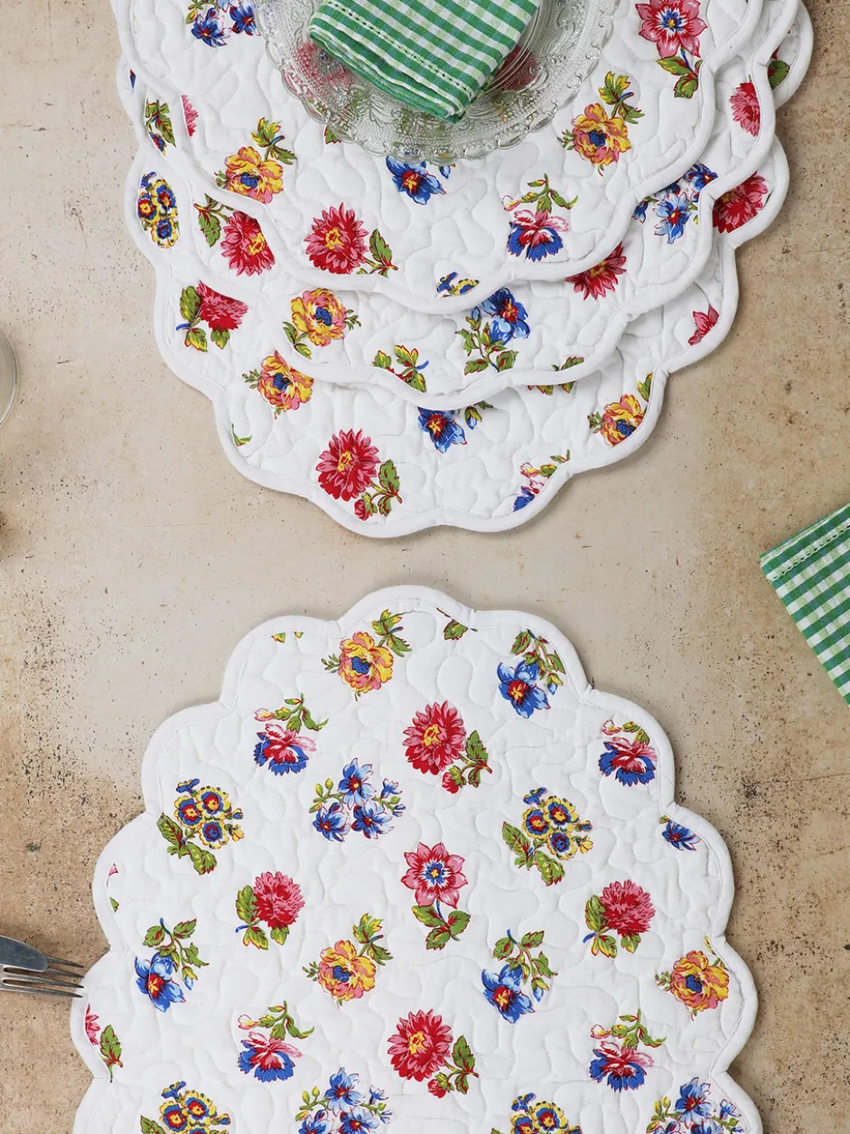 Flower Toss Quilted Placemat Set of 4 - Multi