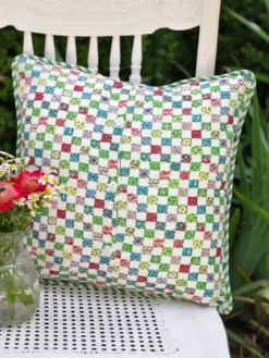 Friendship Quilt Patchwork Cushion Cover - Bright