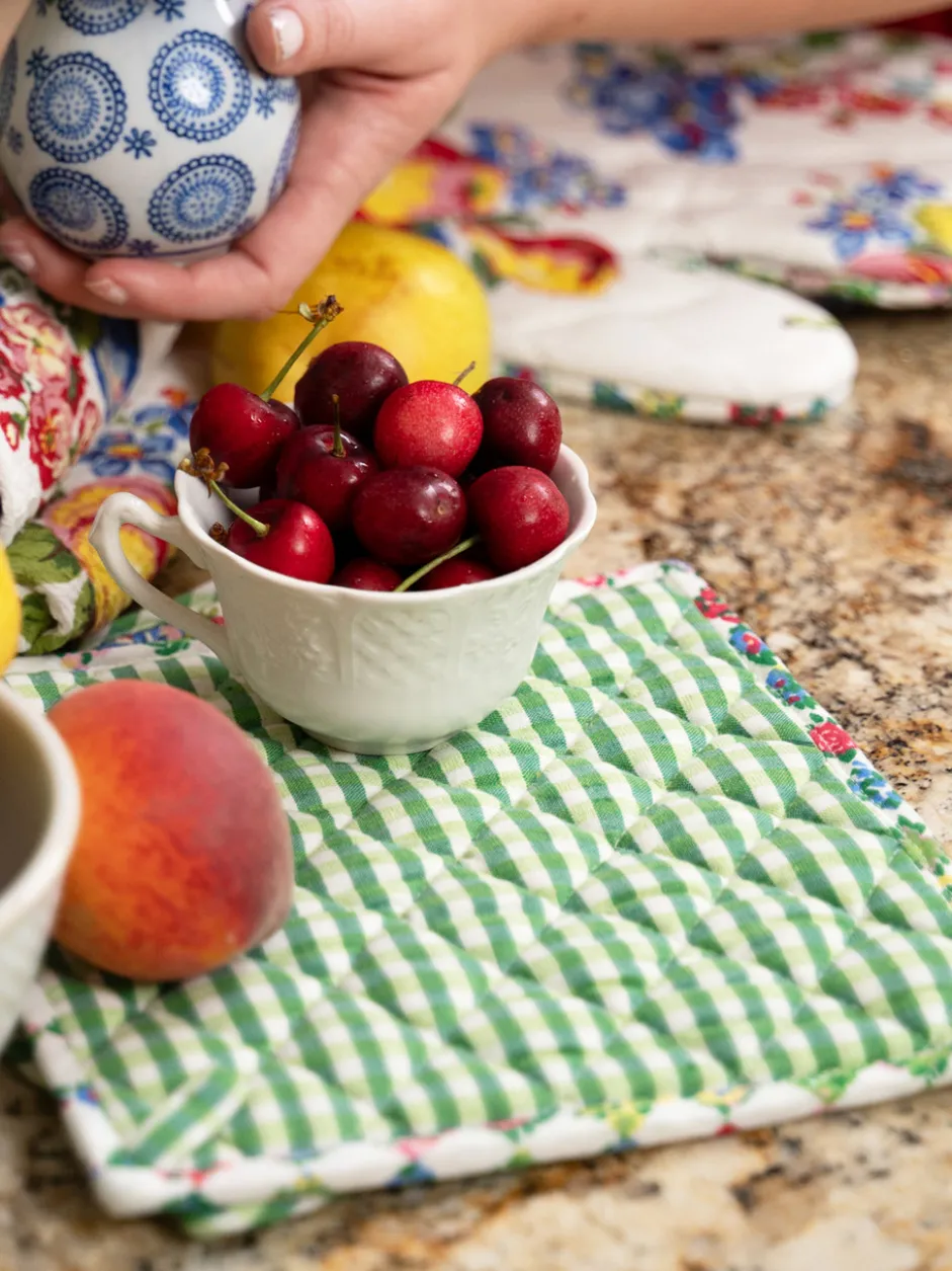 Fruit Basket Patchwork Potholder Set of 2 - Multi