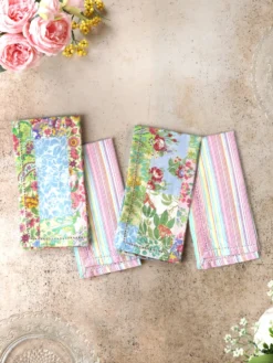 Garden Collage Luncheon Napkin Set of 4 - Pastel