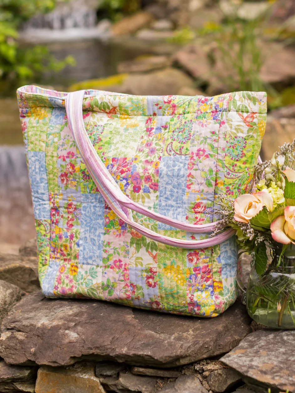 Garden Collage Tote - Pastel
