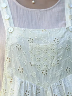 Garden Tour Eyelet Overall - Ecru