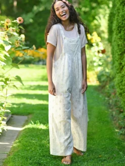 Garden Tour Eyelet Overall - Ecru