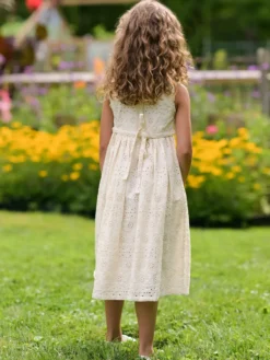 Garden Tour Kids Dress - Ecru