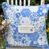 Grandmothers are the Best Patchwork Cushion Cover - Blue