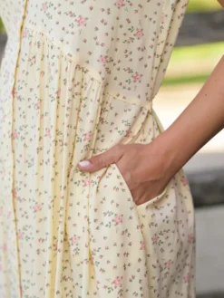 Hailey Pinafore Dress - Cream
