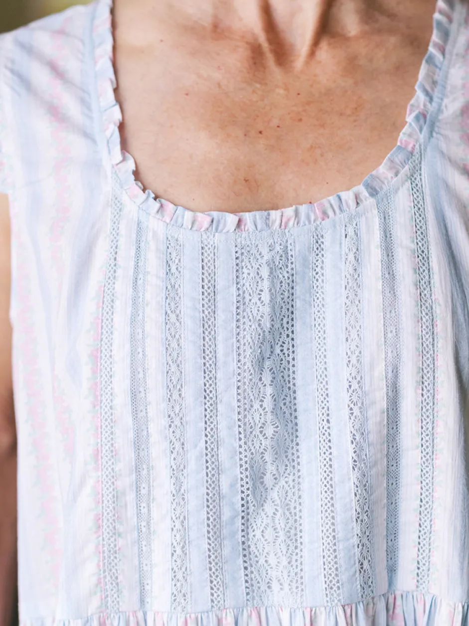 Hampton Stripe Nighty - White Blue