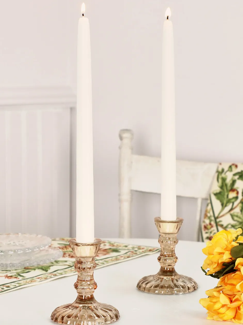Hand Dipped Candles Set of 4 - Shell White