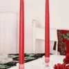 Hand Dipped Candles Set of 4 - Sweetheart Red