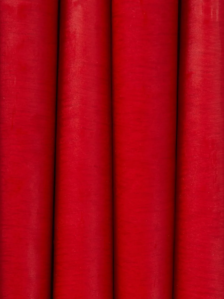 Hand Dipped Candles Set of 4 - Sweetheart Red