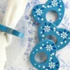 Heart Napkin Ring Set of 4 - Blue