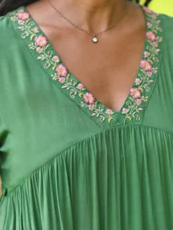 Hillside Dress - Meadow Green