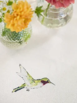 Hummingbird Watercolor Tablecloth
