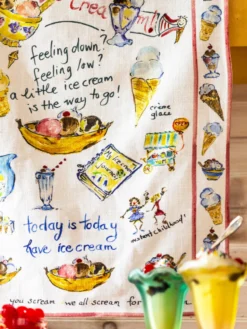 Ice Cream Tea Towel