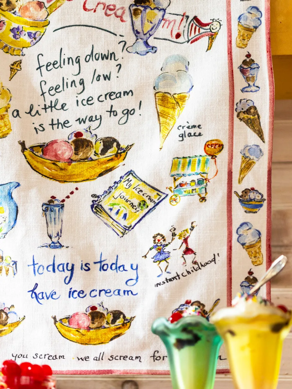 Ice Cream Tea Towel