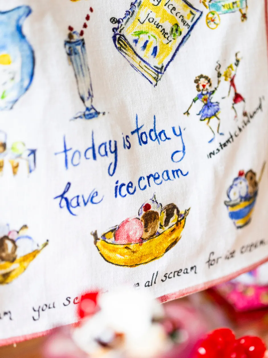 Ice Cream Tea Towel