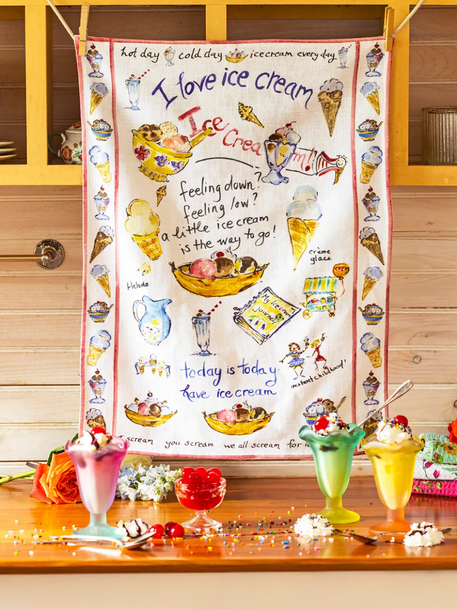 Ice Cream Tea Towel