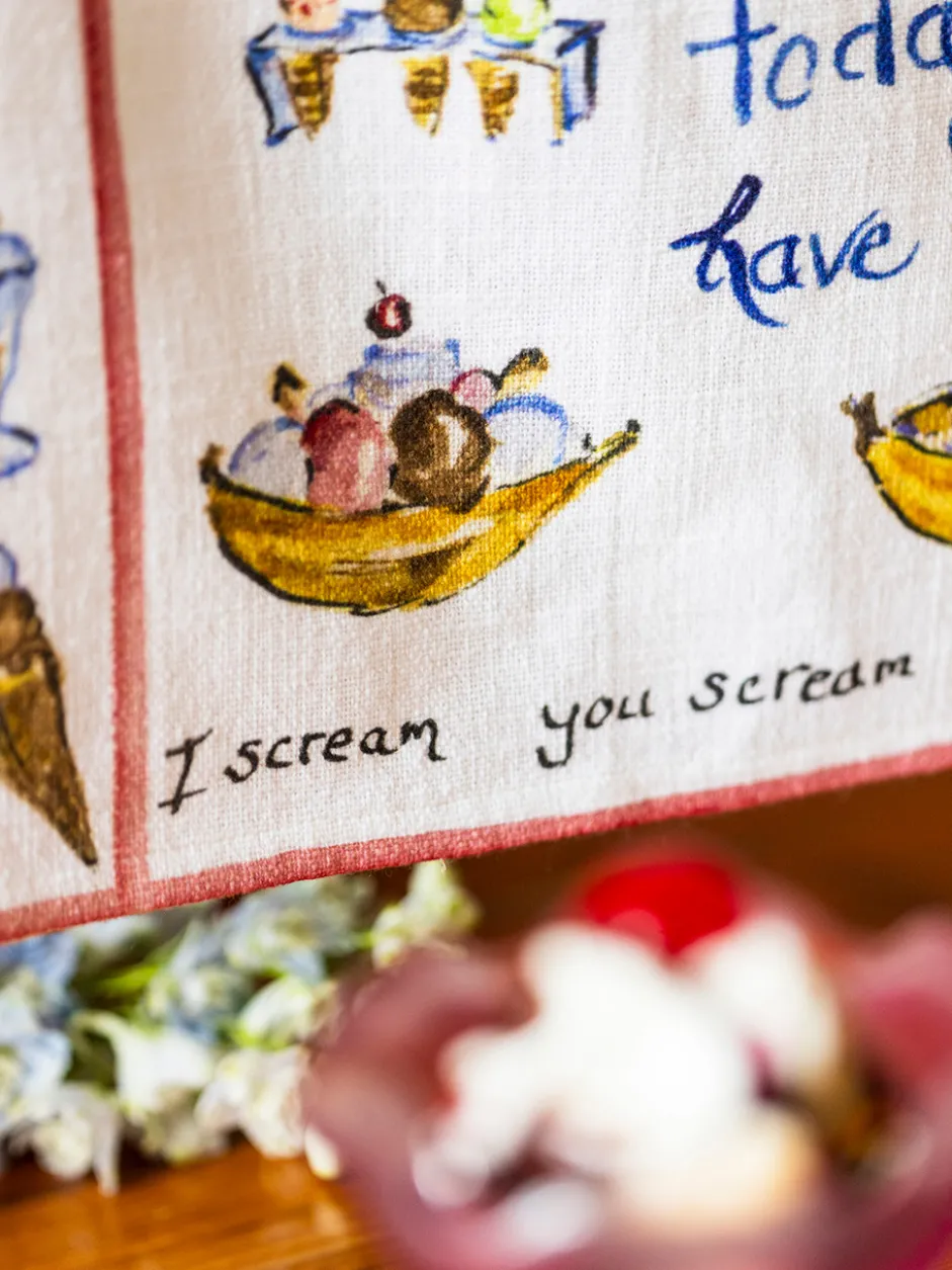 Ice Cream Tea Towel