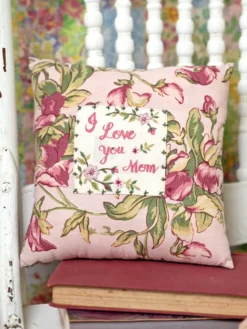 I Love You Mom Cushion - Rose